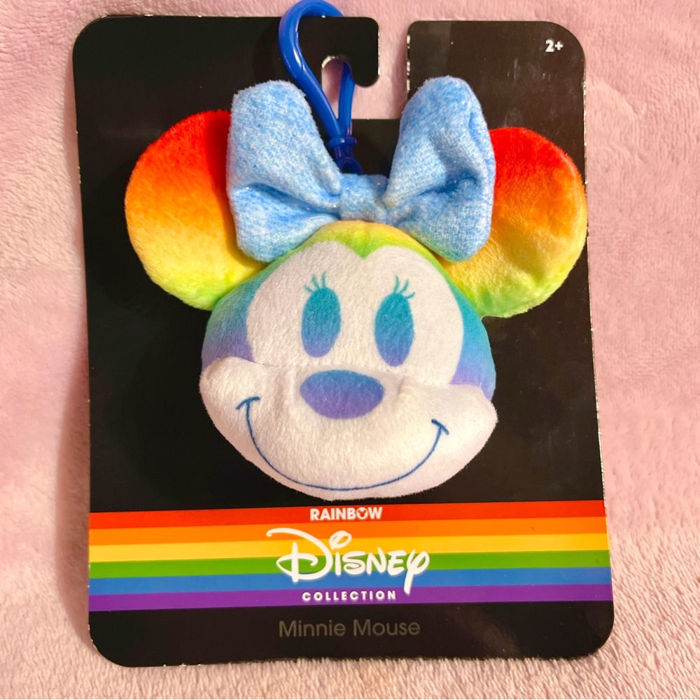 Disney Minnie Mouse Rainbow Collection Minnie Plush Clip - Picture 1 of 7